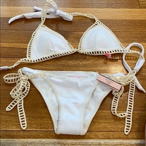 Victoria’s Secret bikini white crochet size XS